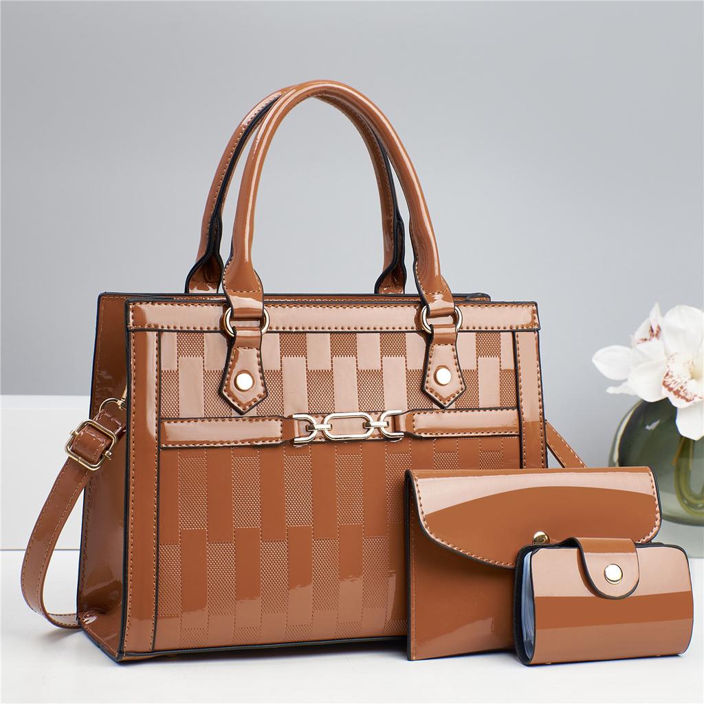 3pcs/set Bags For Women Crossbody Shoulder Bags Large Capacity Female Top-handle Bags Tote Clutch Handbag Purse with Chic Wallet