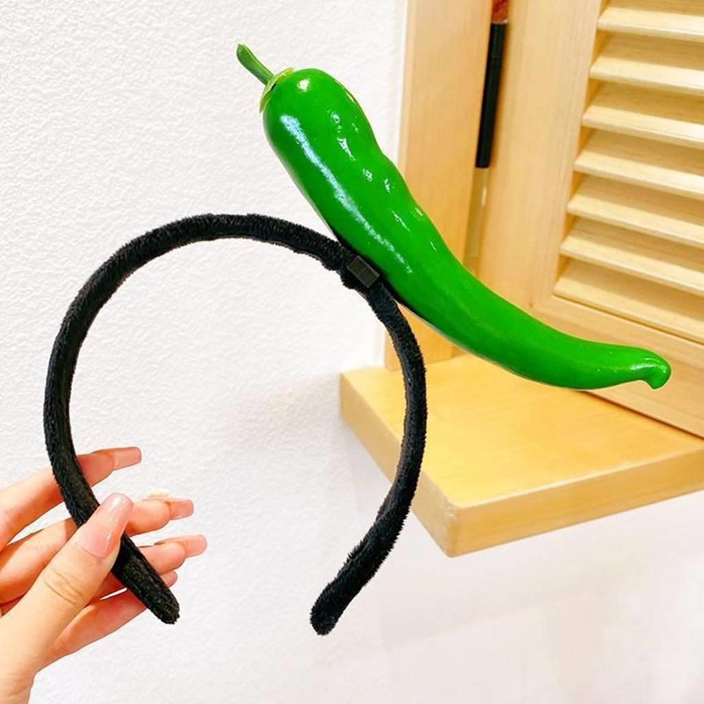 Novelty Knitted Headbands Stuffed Vegetables Hairbands Comfortable Costume Headpiece for Party Costume Accessory