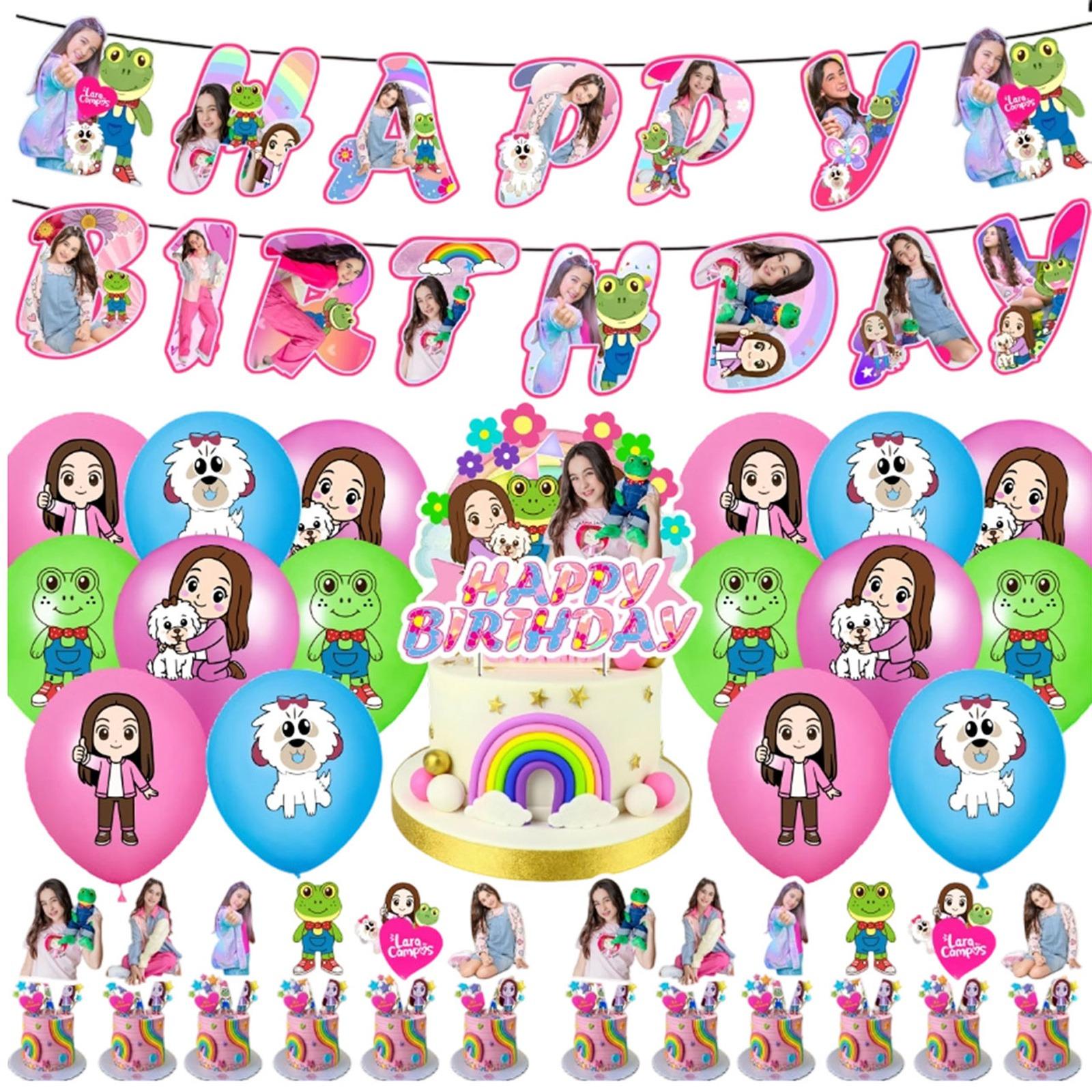 

Тематические украшения для вечеринки по случаю дня рождения, день рождения, флаг, воздушные шары, торт One Size