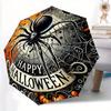 1pc Halloween Spider Automatic Open/Close, Foldable Compact Umbrella with 8-Rib Shaft, Perfect Gift For Men And Women, Casual Style, Vibrant