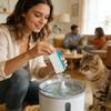 Cat Water Fountain Filter Replacement, Odor Remover with Sponge, Compatible with Most Pet Drinking Dispensers for Fresh Water