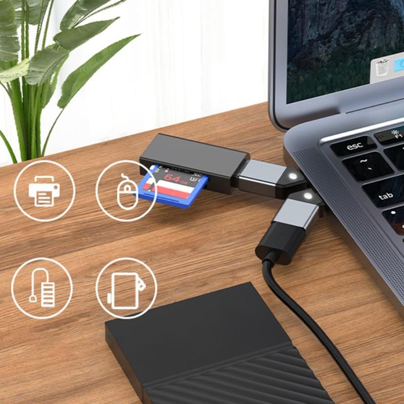 45 Degree Type C to USB3.0 Adapter Data Transmission Connector with Indicator Compatible for Mobile Phone Laptop Tablet