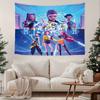 1 K-Pop Demon Hunters Print Tapestry Multi Size Living Room Wall Art Decoration Background Cloth Machine Washable Space Pendan