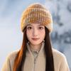New Winter Versatile Knitted Wool Hat for Women Outdoor Travel Windproof and Warm Head Hat Showing Face Small Pullover Hat