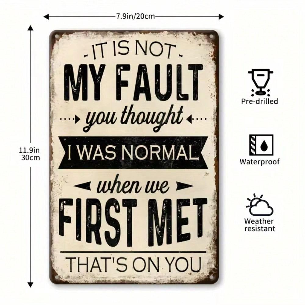 Vintage Metal Sign Sarcastic Quote Wall Decor for Home Garage Cafe Gift