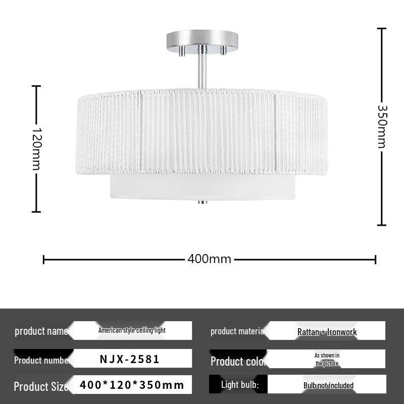 Modern Minimalist Hemp Rope Pendant Light for Bedroom, Study, and Tea Room