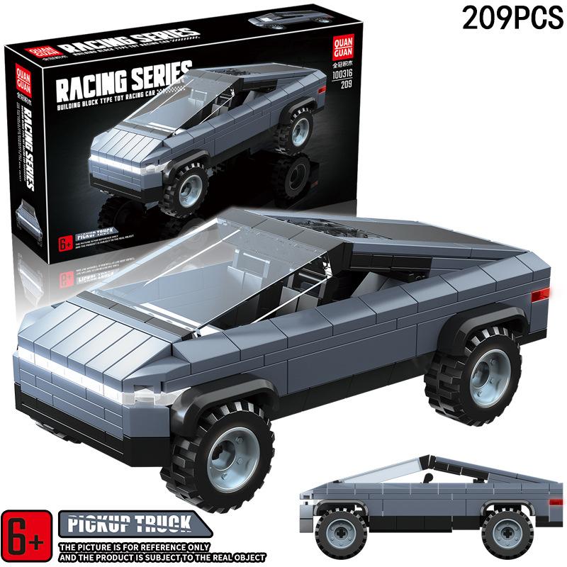 Geländewagen New Energy Sportwagen Rennmodell Trarapica LKW Bausteine Puzzle Spielzeug für Jungen Geschenk 6+