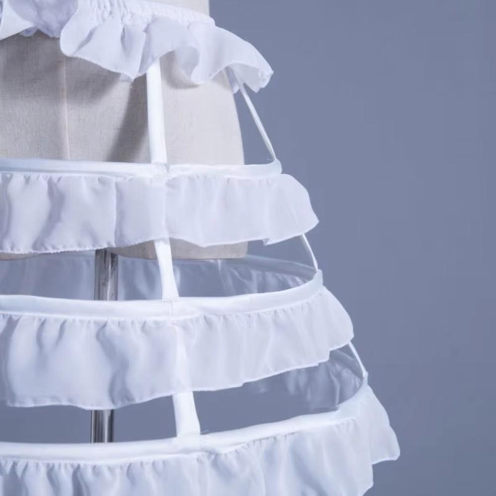 Falbala Lolita Hollow Underskirt Adjustable Waist Bride Wedding Dress Lining  Ball Gown