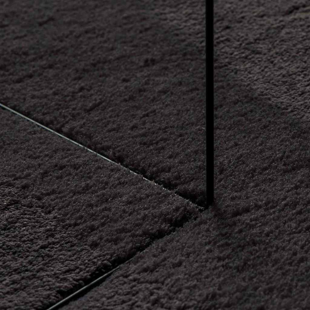 Area Rug HUARTE Black 100 X 200 Cm Polyester