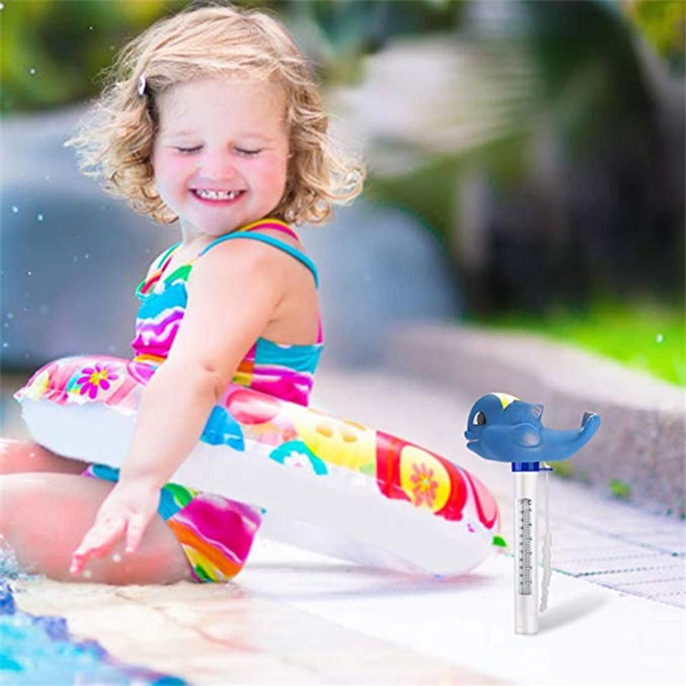 Whale Water Thermometer 0℃-50℃ Swimming Pool Thermometer Versatile Water Temperature Meter for Outdoor Indoor Swimming Pools