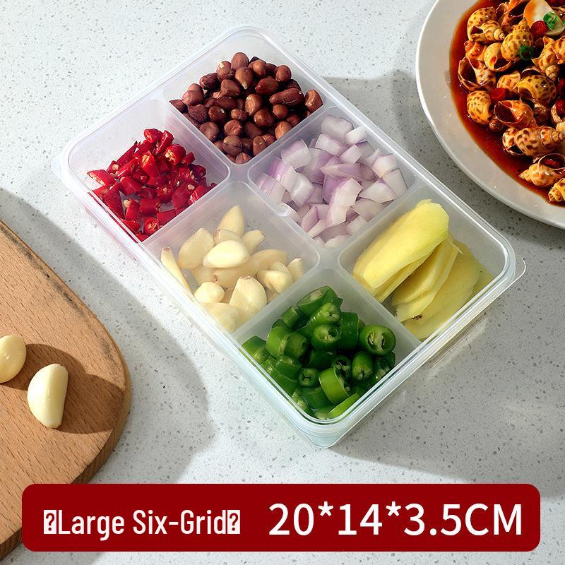 Thick Transparent Food Preservation Box with Compartments for Freezer and Fridge Storage