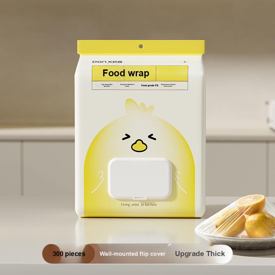 

Disposable Food Cover Hanging Multi-Function PE Bowl Plate Fridge Fresh Keeping Cover Dustproof 1 bag (300 pieces)13.5*18.5*7cm білий