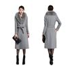 Autumn and Winter New Product Thickened Woolen Women's Coat Long Quality Fur Collar Coat Wish Fur Collar