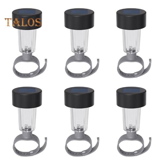 

6 шт. солнечных светильников для бассейна, водонепроницаемые светильники для уличного бассейна, украшения сада и двора, ночные светильники для бассейнов с рамкой из забора Colorful Light