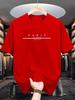 2025 New Men’s Paris Letter Print Cotton T-shrit Summer Short Sleeve Round Neck Tees Casual Daily Fashion Oversized Unisex Tops
