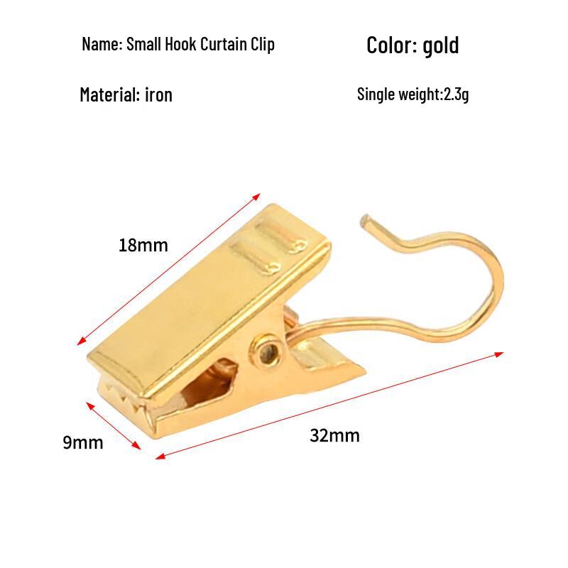 Small Metal Curtain Clips (100-Pack)