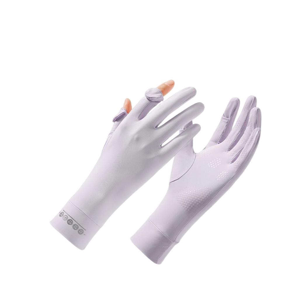 Women’s Long Ice Silk UV Protection Gloves, Touchscreen Stretch Breathable Summer Gloves for Cycling Driving Outdoor