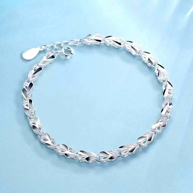 Silver Fashion Multiple Styles Bracelet Chain For Women Fashion Wedding Party Beautiful Jewelry Gift CLE
