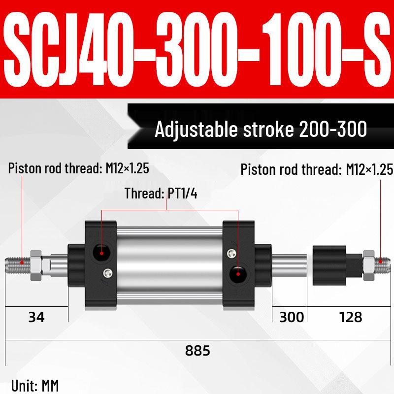SCJ Adjustable Stroke High Thrust Pneumatic Cylinder SCJ32-160