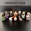 Festival 11Pieces Christmas Cute Resins Nativity Scene Miniature Figurines Set for Religious Holiday Collection Gift