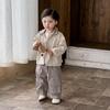 Spring 2026 Baby Boy Three-Piece Set: Long Sleeve T-shirt, Cargo Pants & Jacket