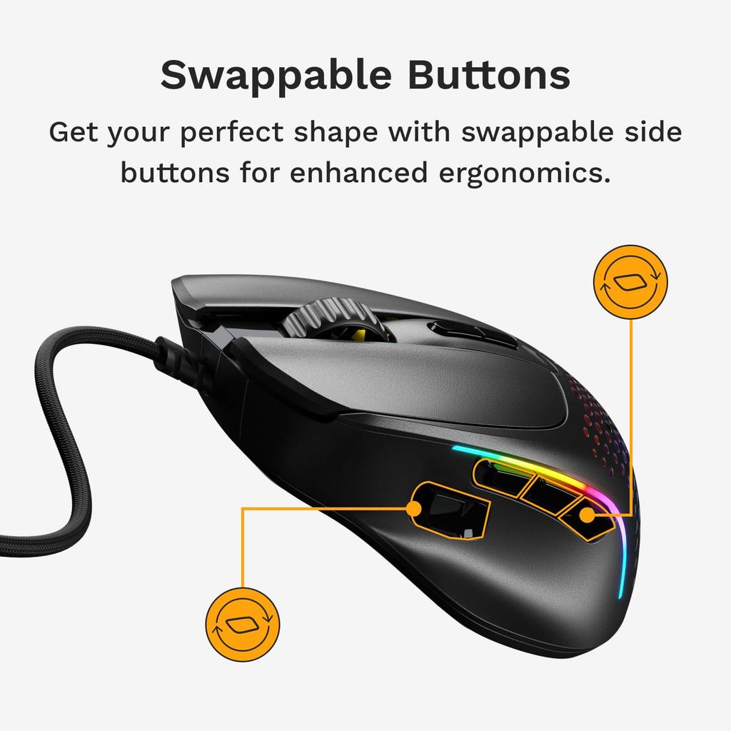 Glorious Model I 2 Wired Black Lightweight Wired Gaming Mouse MS0740 GLO-MS-IV2-W-BLK