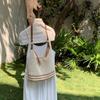Open-weave Woven Bag - Large Capacity for Commuting, Beach and Vacation, Single Shoulder Tote Bag