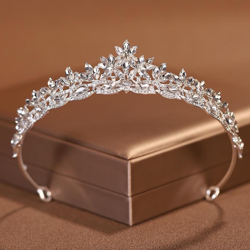 Bridal Headwear Gold/Silver-Colour Women's Fashion Wedding Crown Birthday Tiaras Crown Queen Party Headband