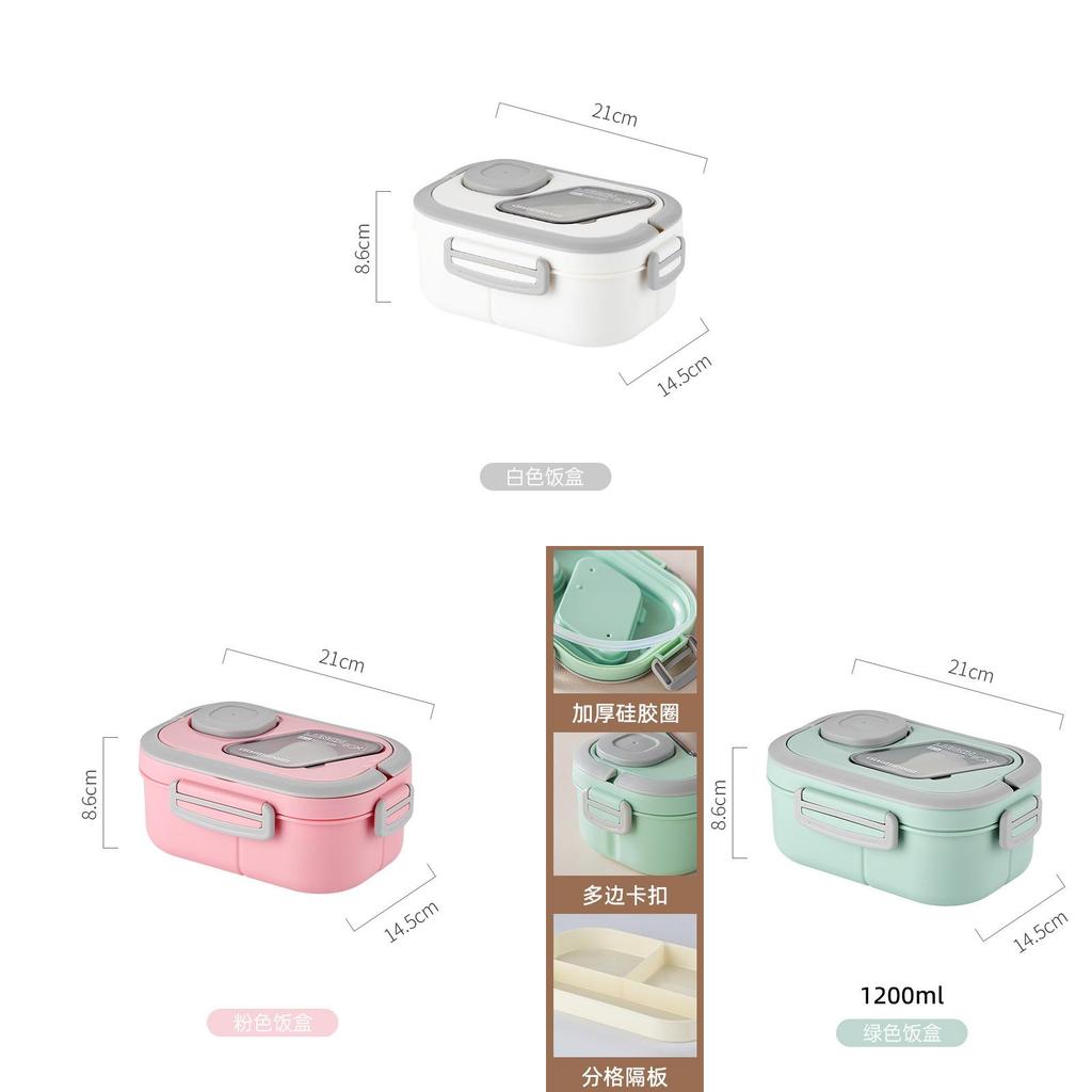 Microwave Safe Plastic Bento Box With Divider For Adults And Office Lunches