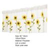 Vorhang Sonnenblume Bestickt Dekorativ Polyester Kurzer Transparenter Vorhang für Zuhause