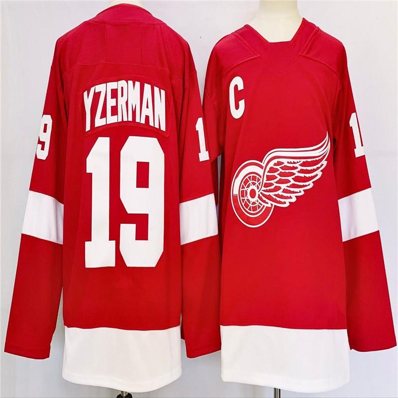 Detroit Red Wings NHL Hockey Jersey Mens Cotton Fan Apparel Ice Games Casual Wear