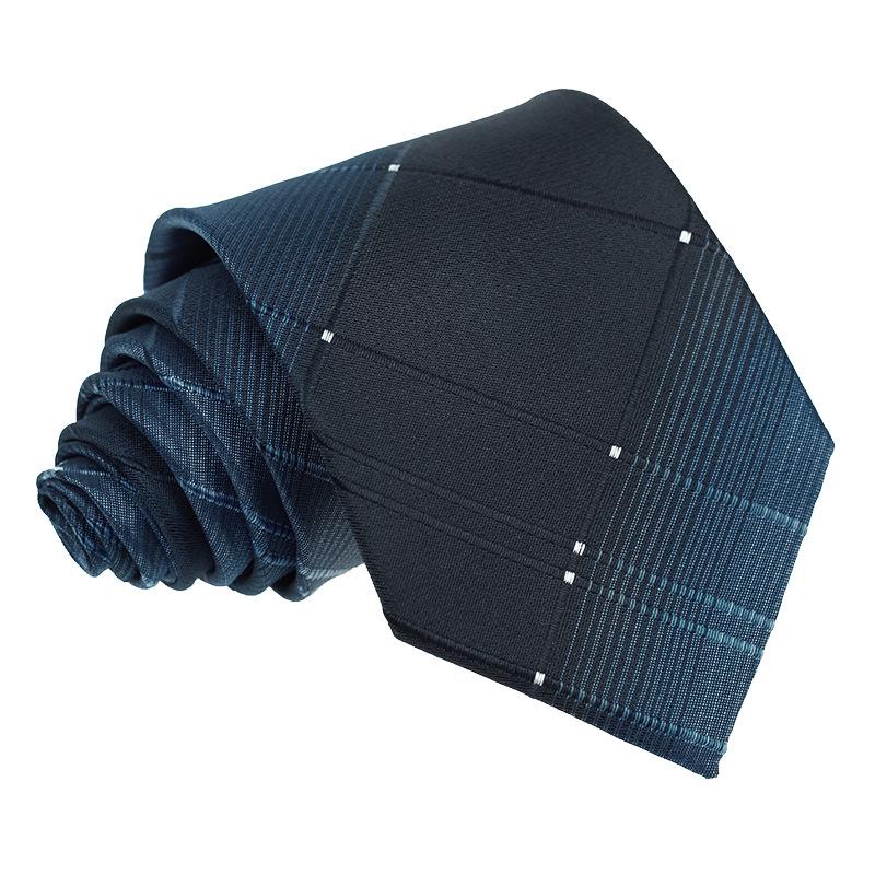 Men's Premium 7.5cm Plaid Polyester Tie for Business, Casual, Wedding, or Best Man Suit.