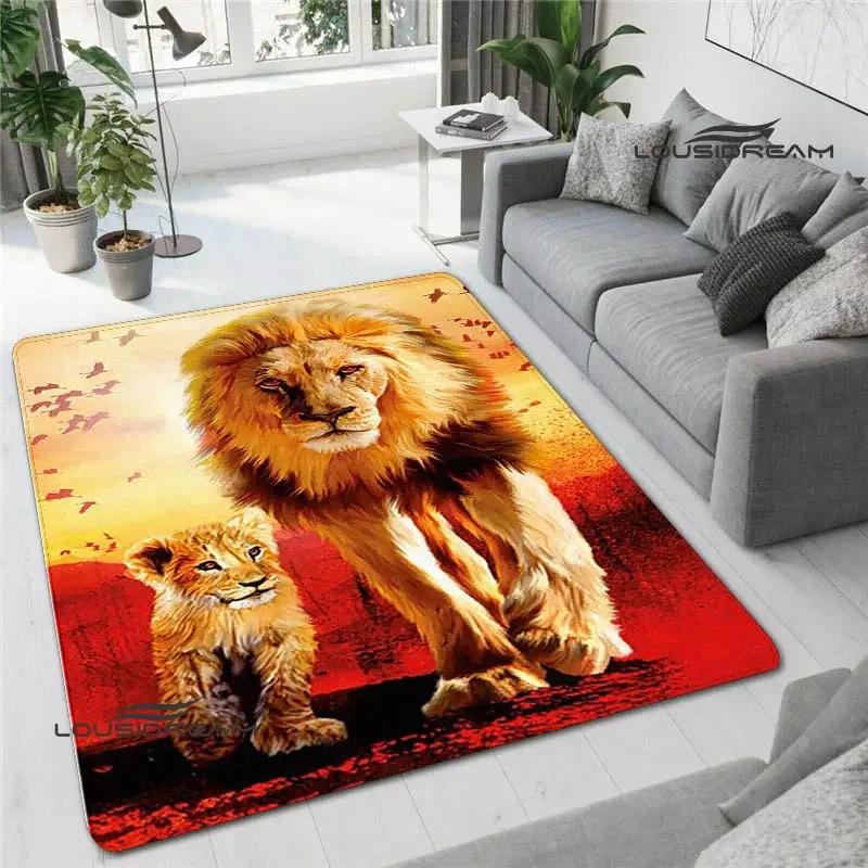 3D Lion Printed Carpet non-slip Carpet kitchen mats for floor decoracion anime rug Fashion yoga mat bedroom decor birthday gift