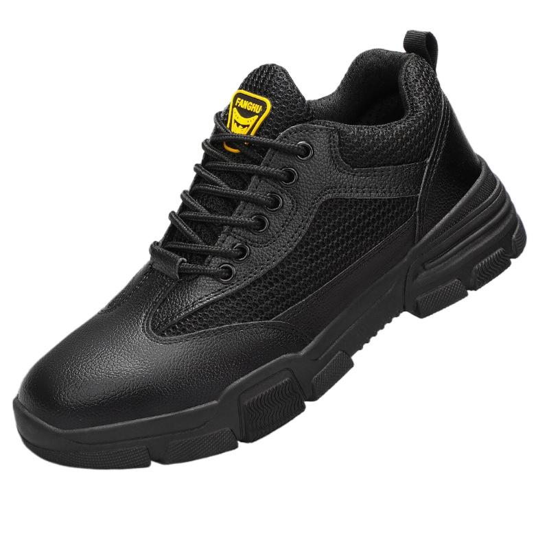 Anti-smashing and Anti-piercing Labor Insurance Shoes, Durable Steel Baotou Construction Site Protective Steel Plate Work Shoes