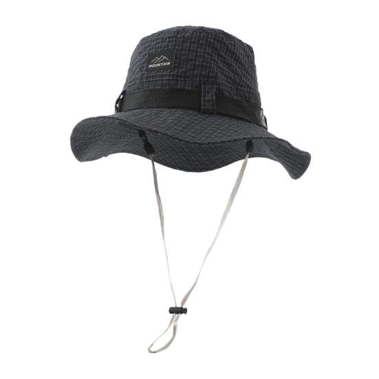 Fisherman Hat for Men, UV Protection Wide Brim Summer Hat, Outdoor Sun Hat with Adjustable Windproof Rope for Hiking Fishing Cycling Sunshade