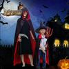 Red & Black Double Layer Vampire/Pirate Cape - Halloween Cosplay Cloak