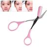 Tijeras, peine para cejas, herramienta cosmética para pestañas, recortador, pinzas para el pelo, conjunto para mujer