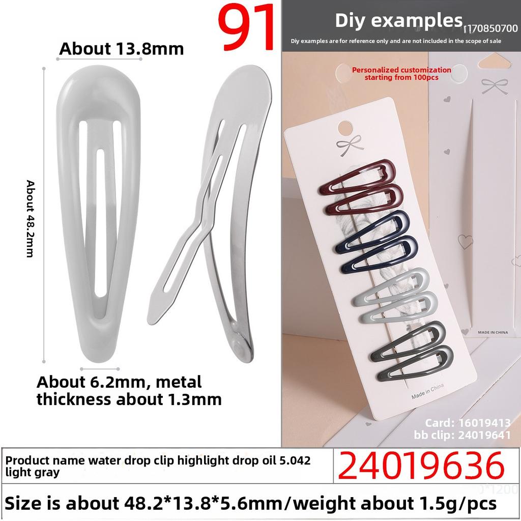 Niedliche Haaraccessoires für MädchenBunte Tropfenförmige Haarspangen Bonbonfarbene Kleine Haarspangen Kleine Pony- und Strandclips