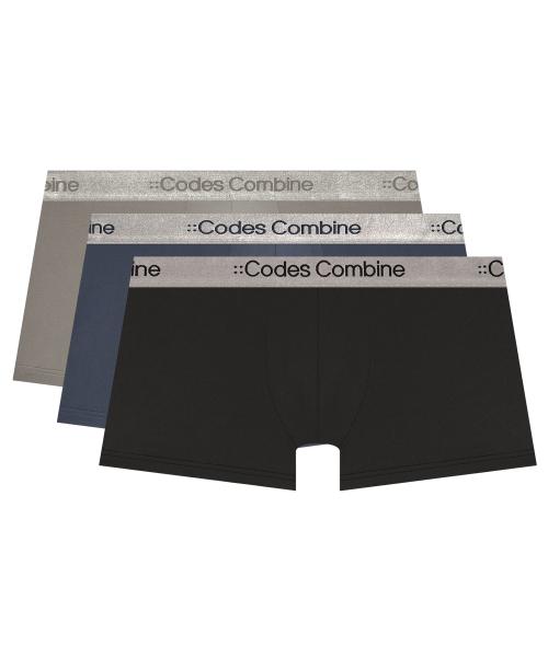 

[Codes Combine Нижнее белье] Глубокий цвет Серебристая резинка Трусы 3 шт. [Доставка из Кореи] 100% Оригинал 95