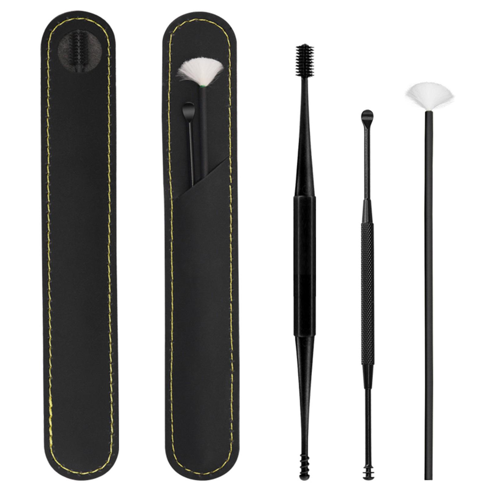 

3 шт., набор для удаления ушной серы, набор для удаления ушной серы, ушная ложка, ушной набор для массажа ушей чёрный