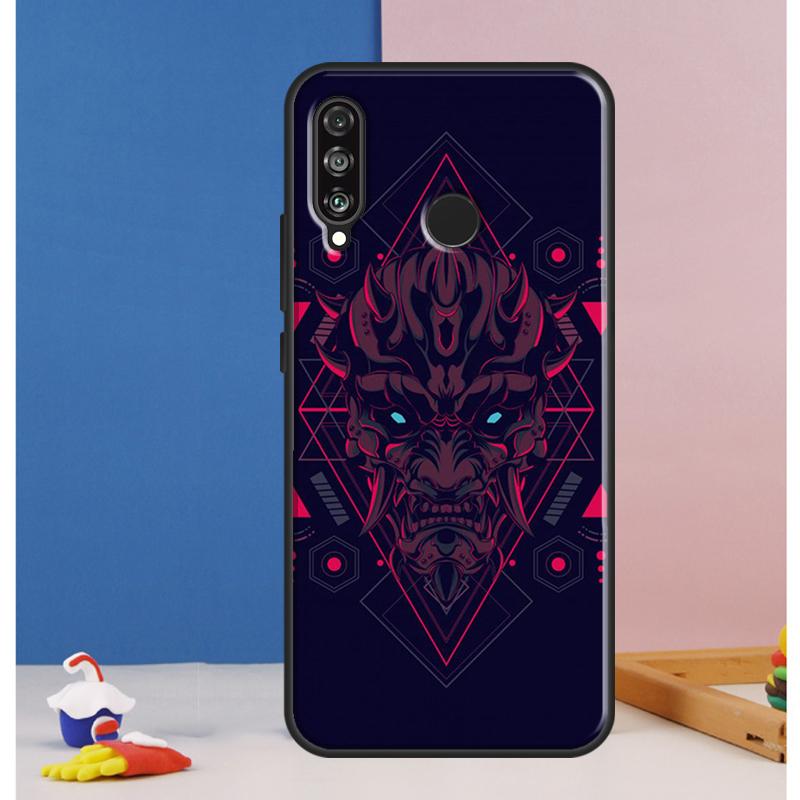 Oni Hannya Demon Mask For Huawei Nova 9 10 SE 12i 11i 8i 12s Y90 Y60 Y70 Y72 Y61 Y91 P20 P30 P40 Lite P60 Pro Case