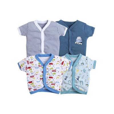Eio Baby Neugeborene Frontöffnung Baumwolle Halbe Ärmel Jhablas Packung von (, Monate)