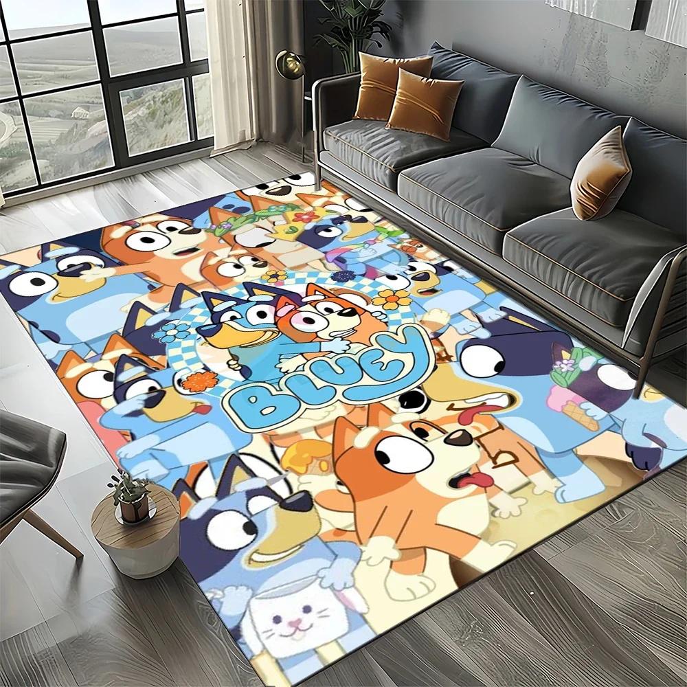 2025 New Style Bluey Family Cartoon Dog Carpet Rug for Living Room Bedroom Home Sofa Decoration,Kids Play Non-slip Floor Mat