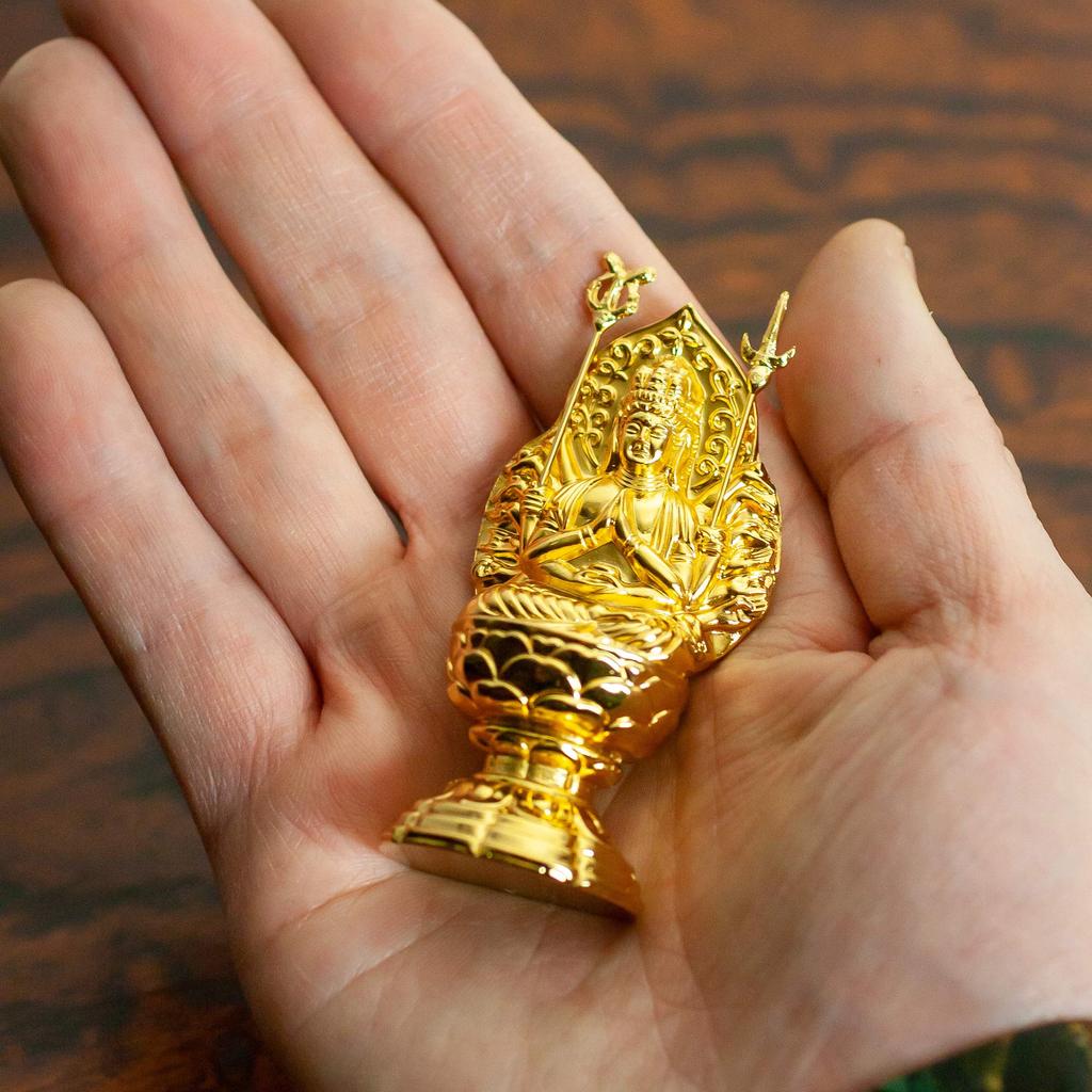 Small Thousand-Armed Kannon Bodhisattva Statue [7cm (Gold Plated24K Gold)] Sculptor: Keishu Watanabe Original Model (Year of the Rat) Zodiac Guardian