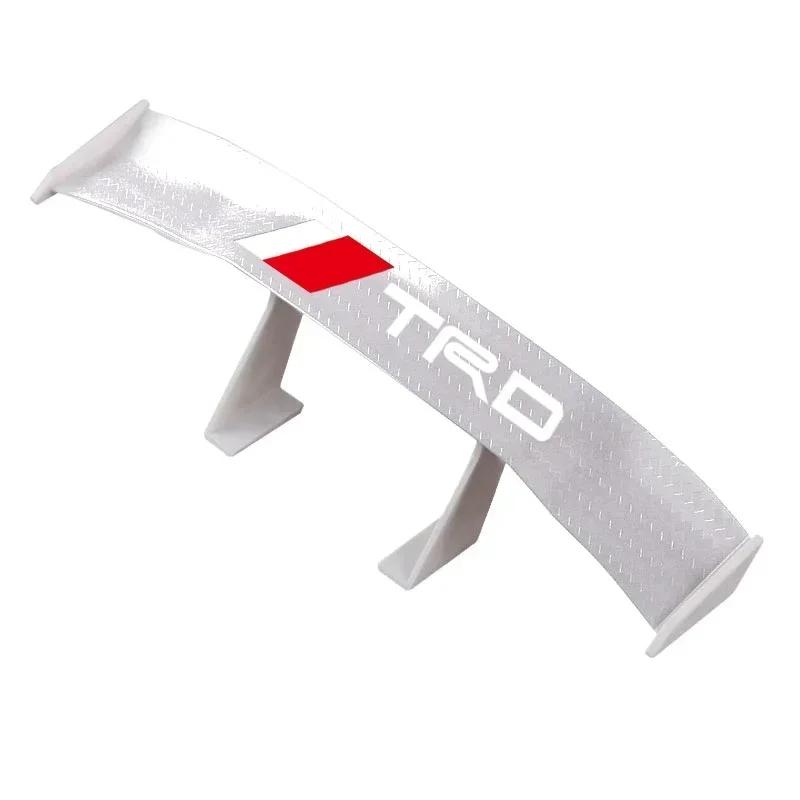 1Pcs Carbon Fiber Car Mini Rear Spoiler Mini Small Wing Model Decoration For Toyota TRD RAV4 Avensis Yaris Levin Reiz Crown Vios