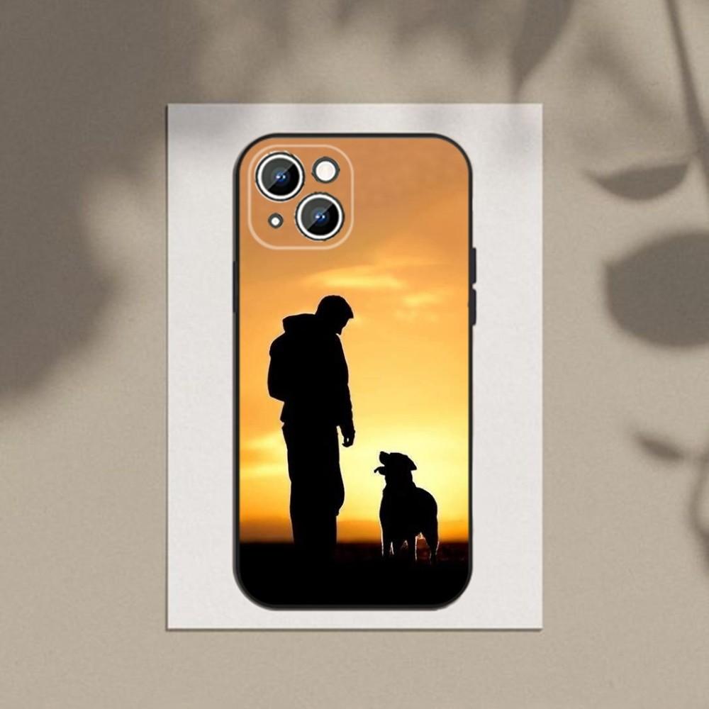 Hunter Dog Hunting Phone Case Phone Case For Apple iPhone 15,14,13,12,11,XS,XR,X,8,7,Pro,Max,Plus,mini Silicone Black Cover