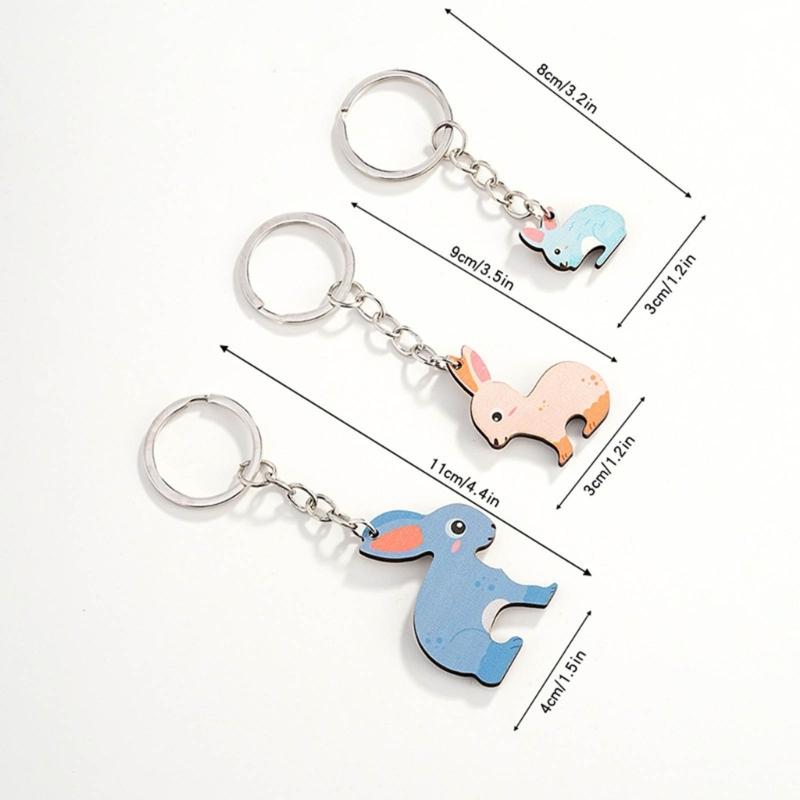 Animal Shape Stylish Keyrings Set Great for Anniversaries Valentines Birthdays