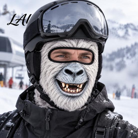 Outdoor Sports Headwear for Winter Velvet Funny Face Mask Full Protection Warm Windproof Balaclava Balaclava Men Women Breathable Skin Friendly Head