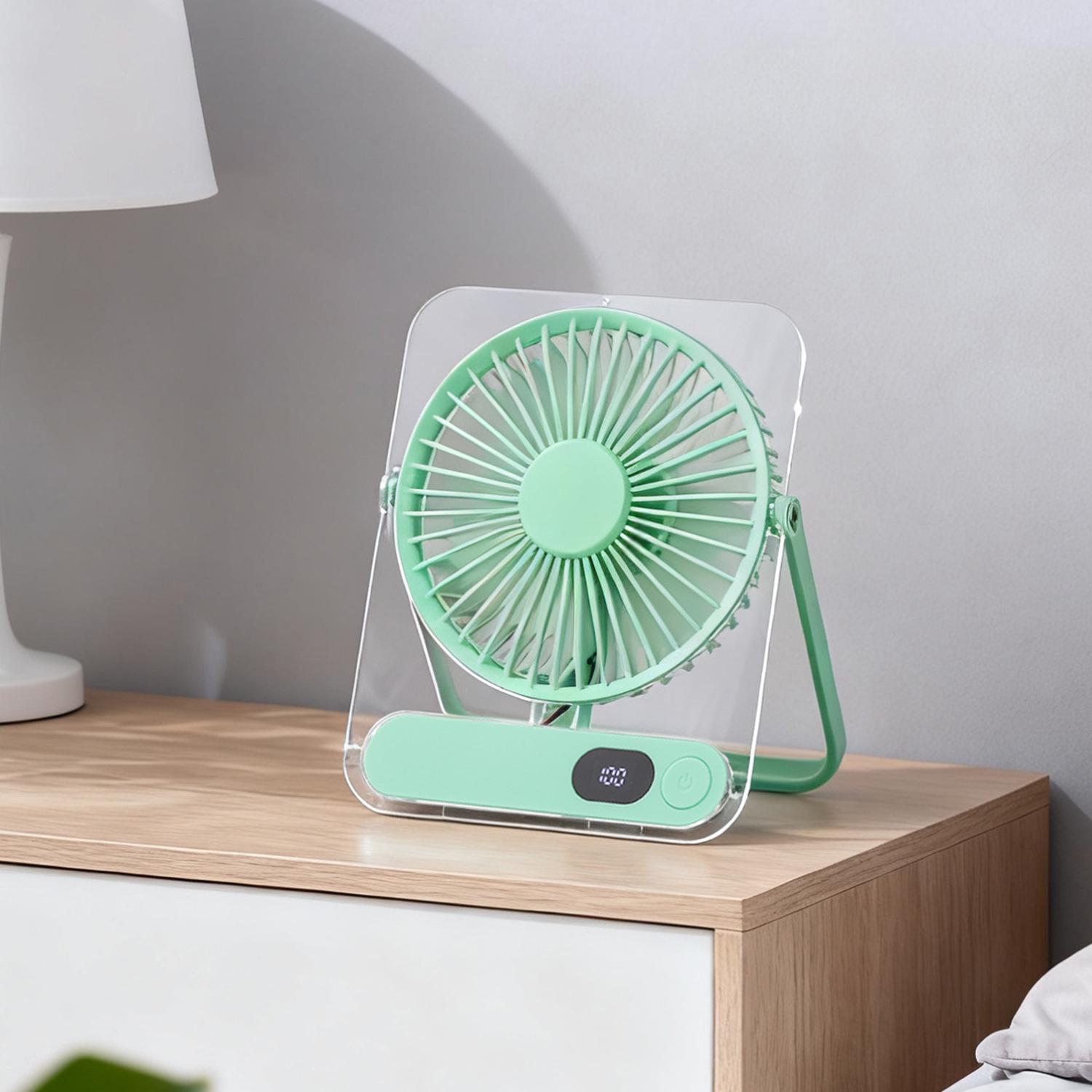 Multifunctional USB Charging Desktop Fan with Digital Display, Humidifier, Spray, & Light .