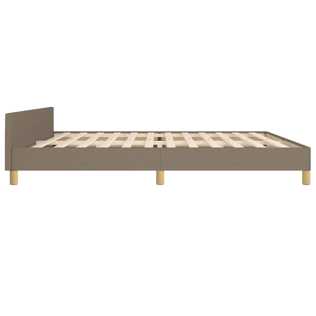 Vidaxl Bed Frame Without Mattress, Taupe, 200X200 Cm, Upholstered